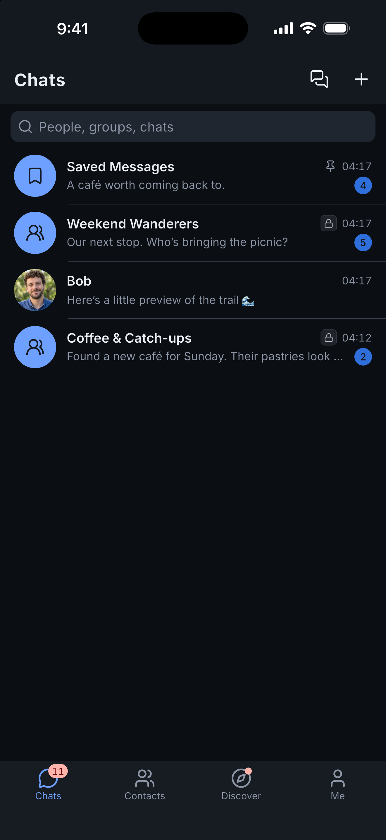 Koee Chats screen